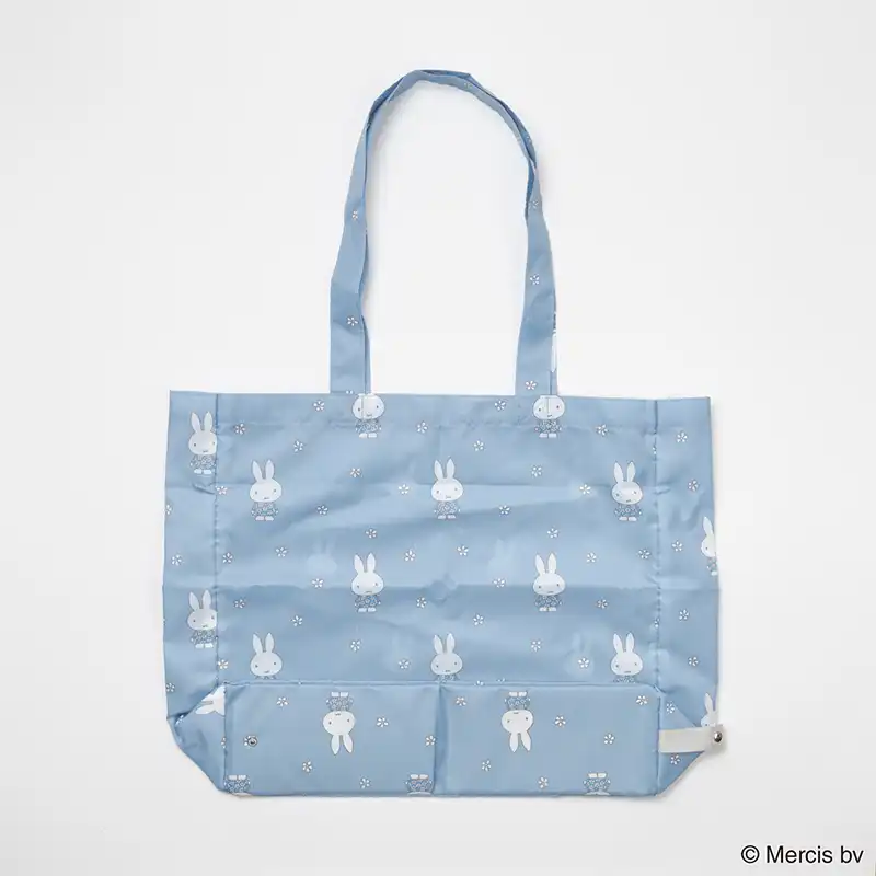miffy ミッフィー MIFFY BLUE FLOWER ショッピングバッグM ブルー/MIFF-212K